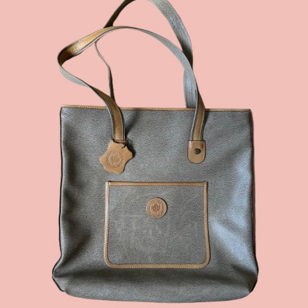Delané Leather Tote – Made in Canada, Taupe/Brown